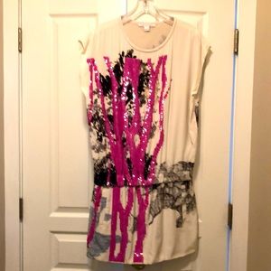 Diane Von Furstenberg 100% silk blouson dress